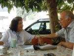 Elsie Slonim at HAMUR with Ahmet Cavusoglu